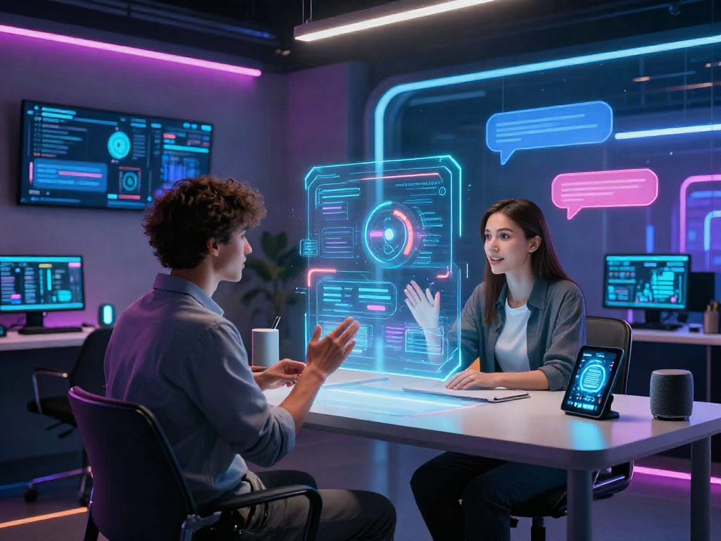 Engaging session in a high-tech digital workspace exploring nsfw ai chat.