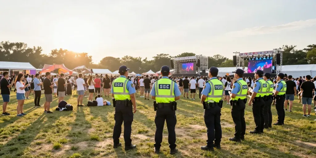 Event Security team ensuring safety and peace of mind at a community outdoor event.