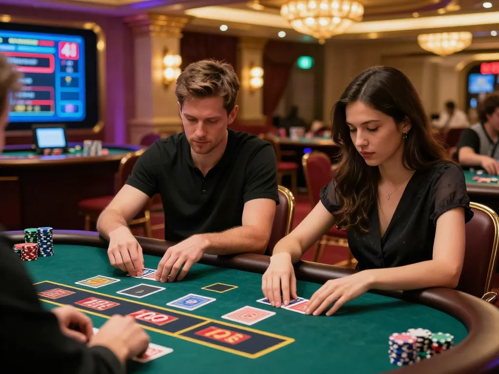 Engaged players at casinos not on gamstop enjoying a live dealer experience.
