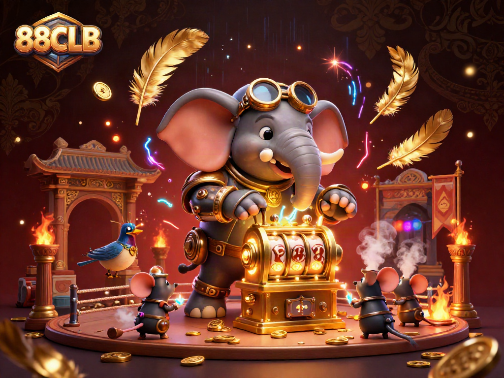 Engage in thrilling gameplay at 88CLB, featuring dynamic scenes with vibrant characters and rich gambling elements.