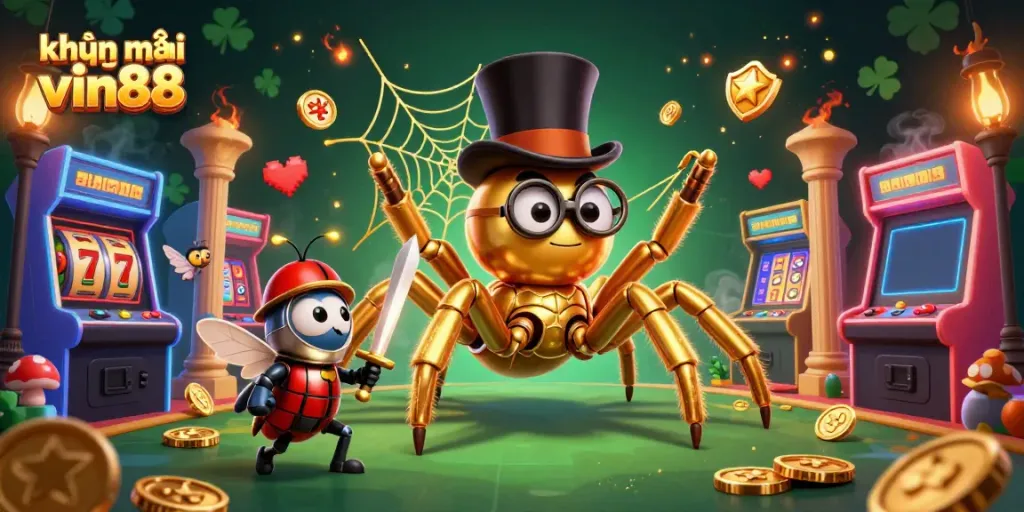 Engage in thrilling khuyến mãi vin88 with 3D characters and vibrant casino elements.