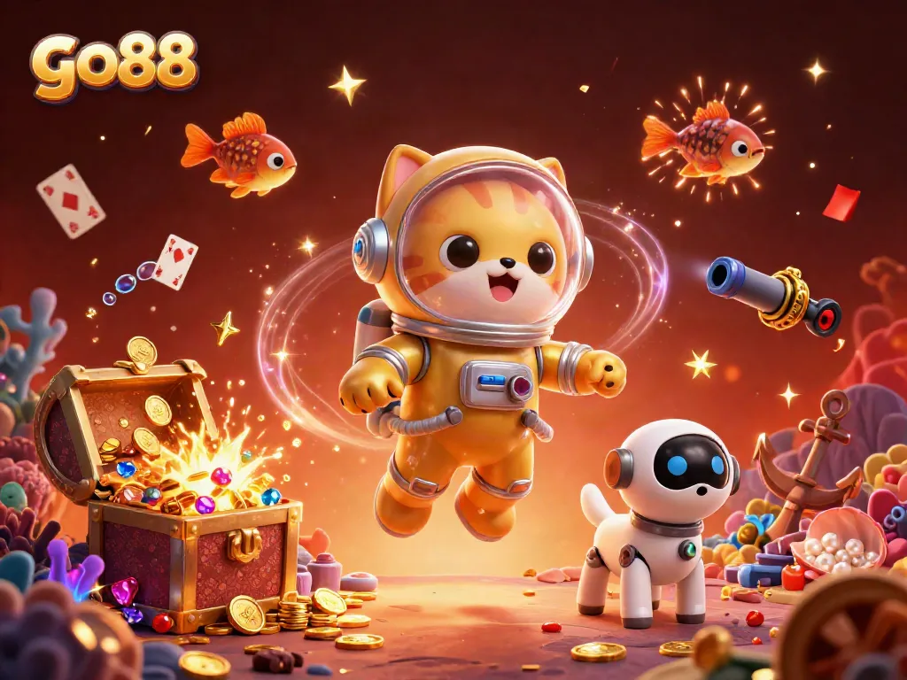 Engage with go88's thrilling games in an imaginative universe of colorful, cosmic characters and underwater treasures.