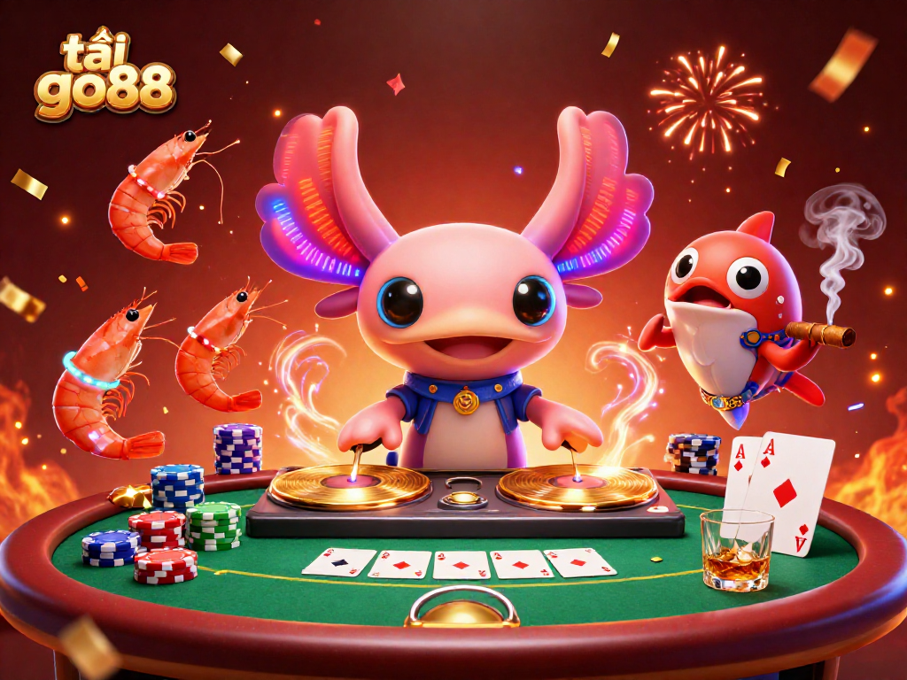 Experience excitement and charm at tải go88 with vibrant gambling characters in a lively 3D casino scene.