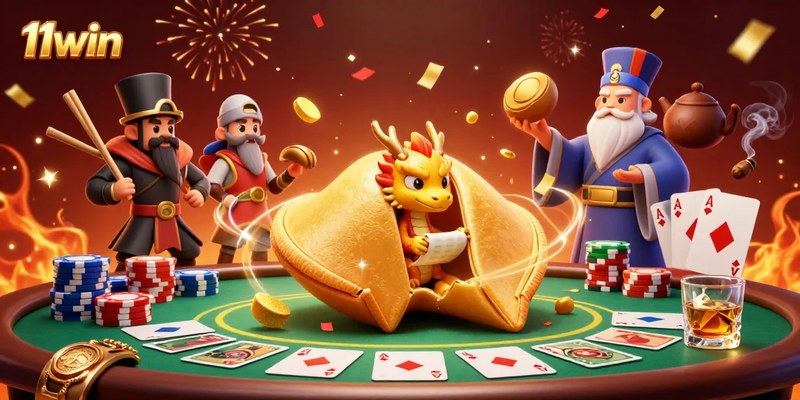 Embrace fun and fortune with 11win's captivating casino characters amid vibrant poker action.