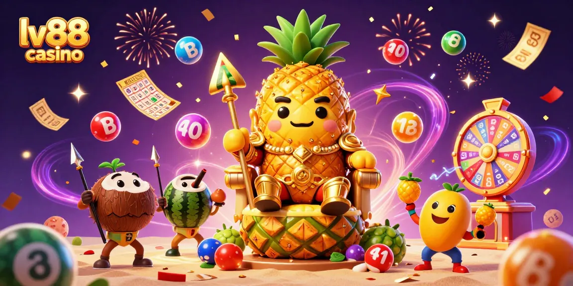 Experience gaming excitement at lv88 casino with golden characters and vibrant elements.
