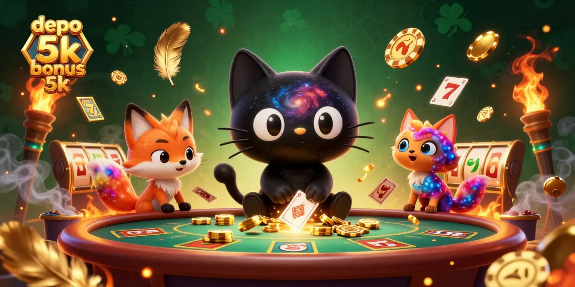 Experience thrilling gameplay with the depo 5k bonus 5k in a captivating cosmic casino scene.