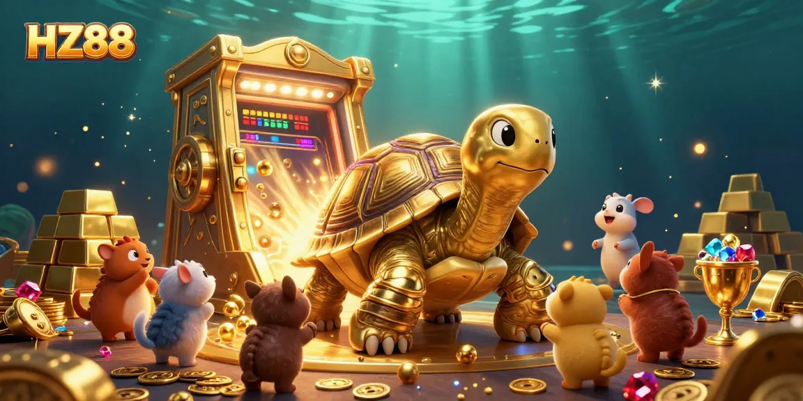 Experience thrilling games at HZ88 with a vibrant casino-themed illustration showcasing excitement.