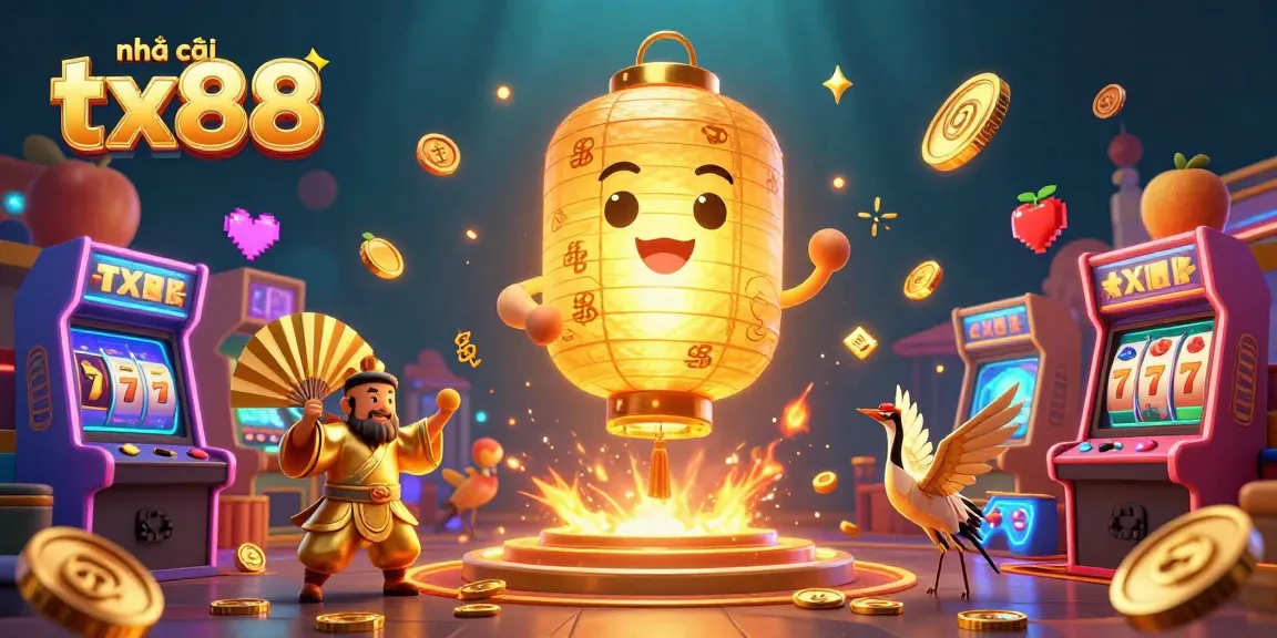 Experience the excitement at nhà cái tx88 with a vibrant 3D casino scene bursting with winning symbols.
